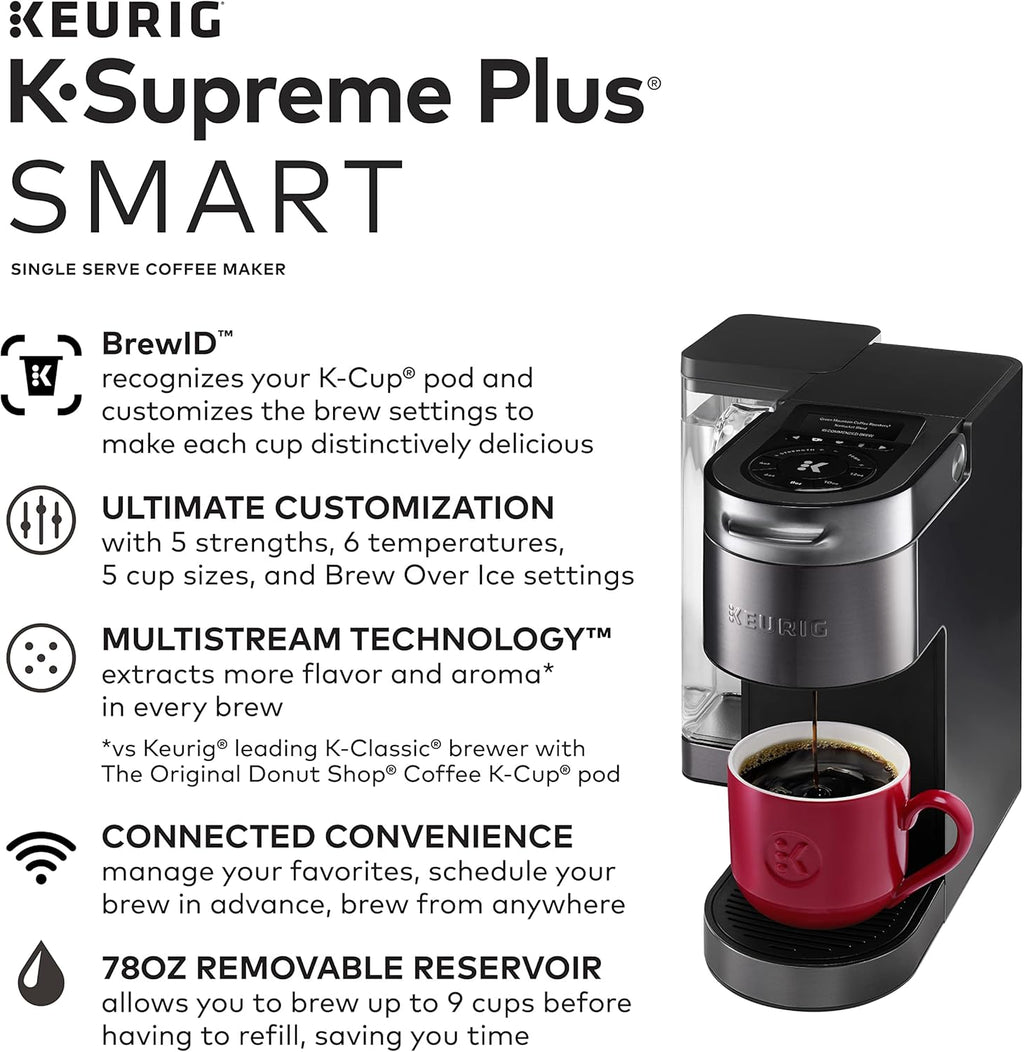 Keurig K-Supreme Plus SMART Single Serve Coffee Maker with Milk Frother K577360