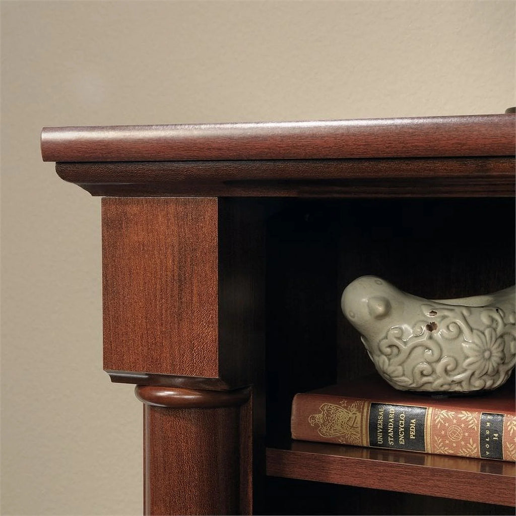 Kingfisher Lane Contemporary Wood Computer Desk with Hutch Cherry K666016