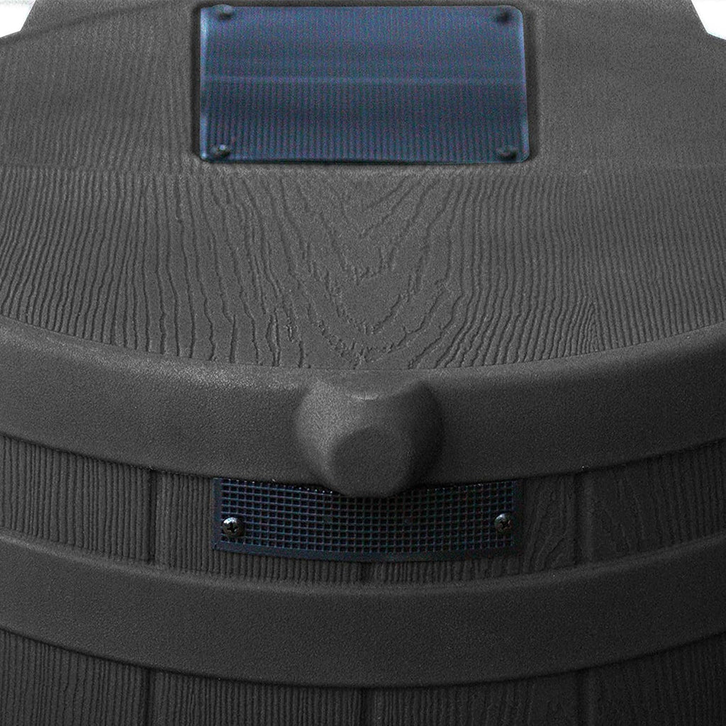 Good Ideas Rain Wizard 40 Gallon Outdoor Rain Barrel with Brass Spigot, Black (2 Pack) O45983