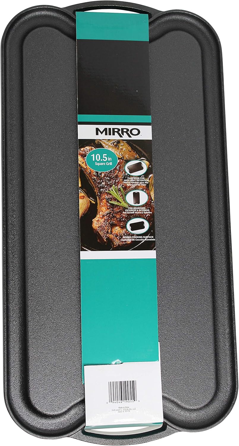 Mirro MIR-19055 Pre-Seasoned Cast Iron Reversible Grill/Griddle with Handles, 20 Inch G184927
