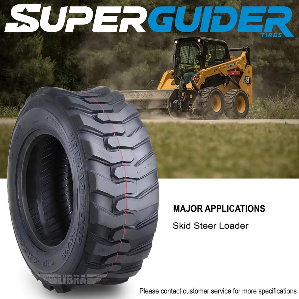 Heavy Duty 12-16.5 12 Ply Skid Steer Tire with Rim Guard Y9649