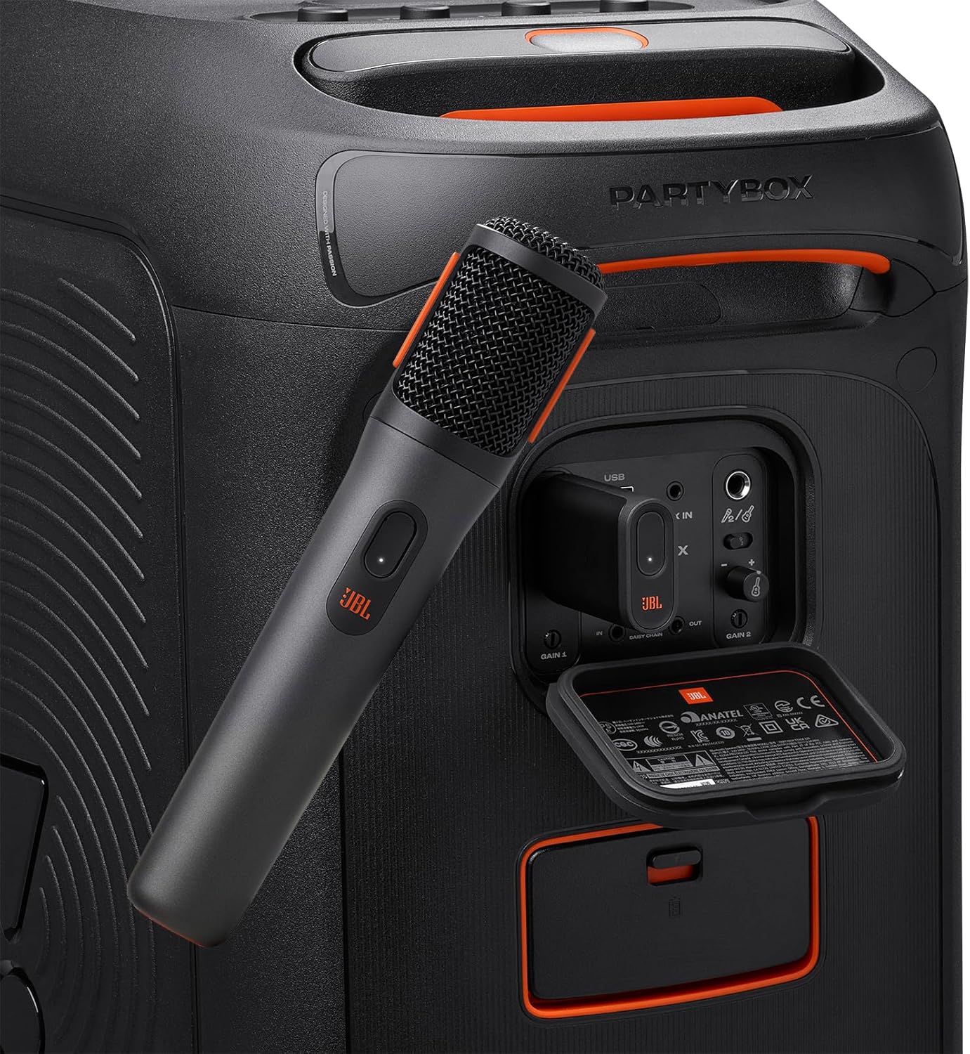 JBL PartyBox 110 Portable Bluetooth Speaker with Built-in Lights, Black V152405