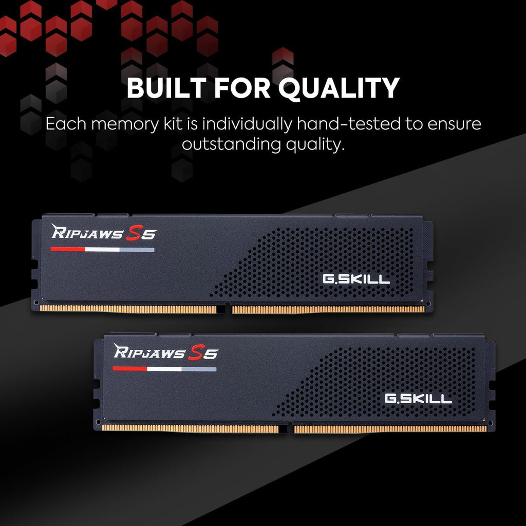 G.SKILL Ripjaws S5 DDR5 RAM 64GB (2x32GB) 6000MT/s CL36 Desktop Memory UDIMM Matte Black V4805