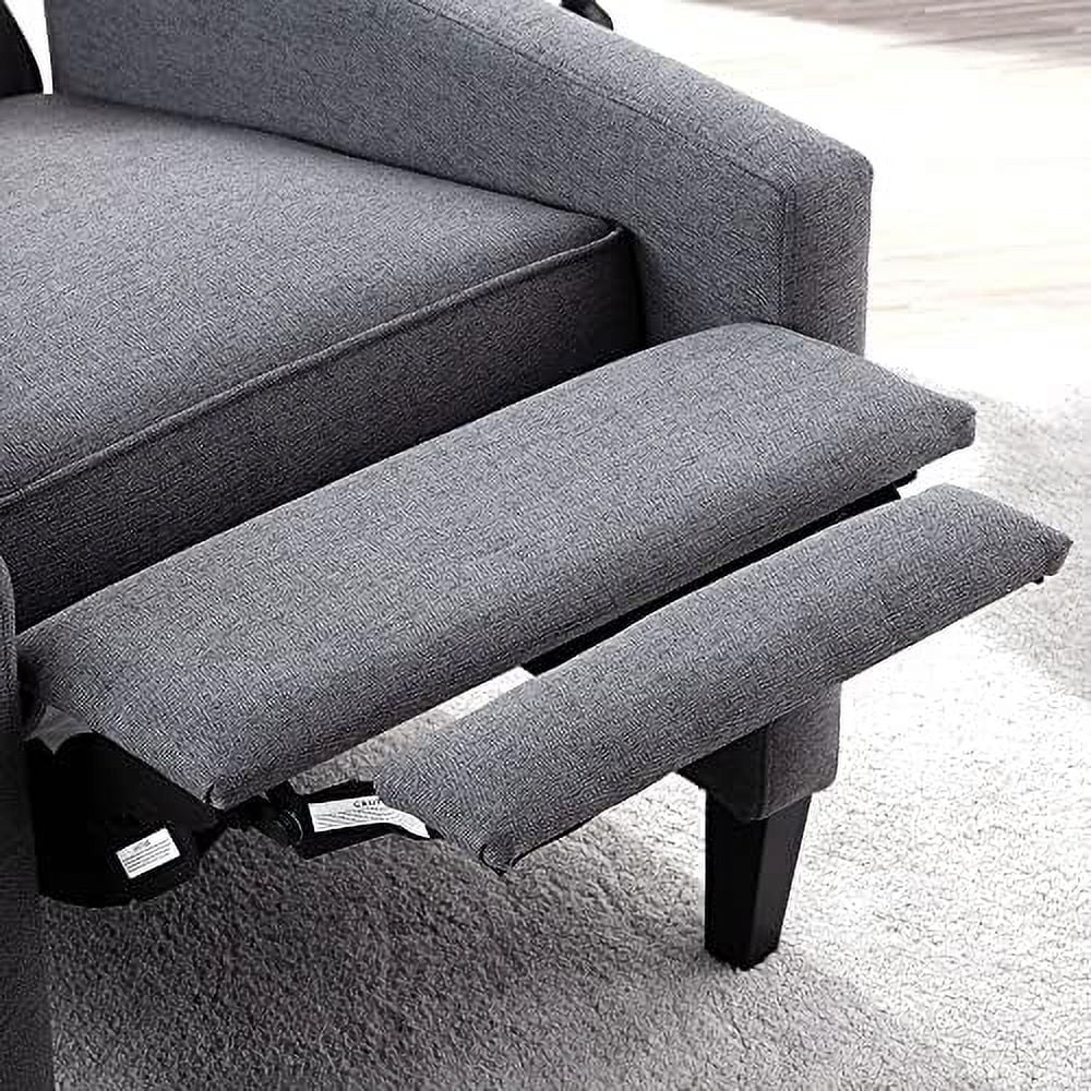 NLIBOOMLife Wingback Recliner Chair Breathable Fabric Push Back Recliner for Living Room Beige H588