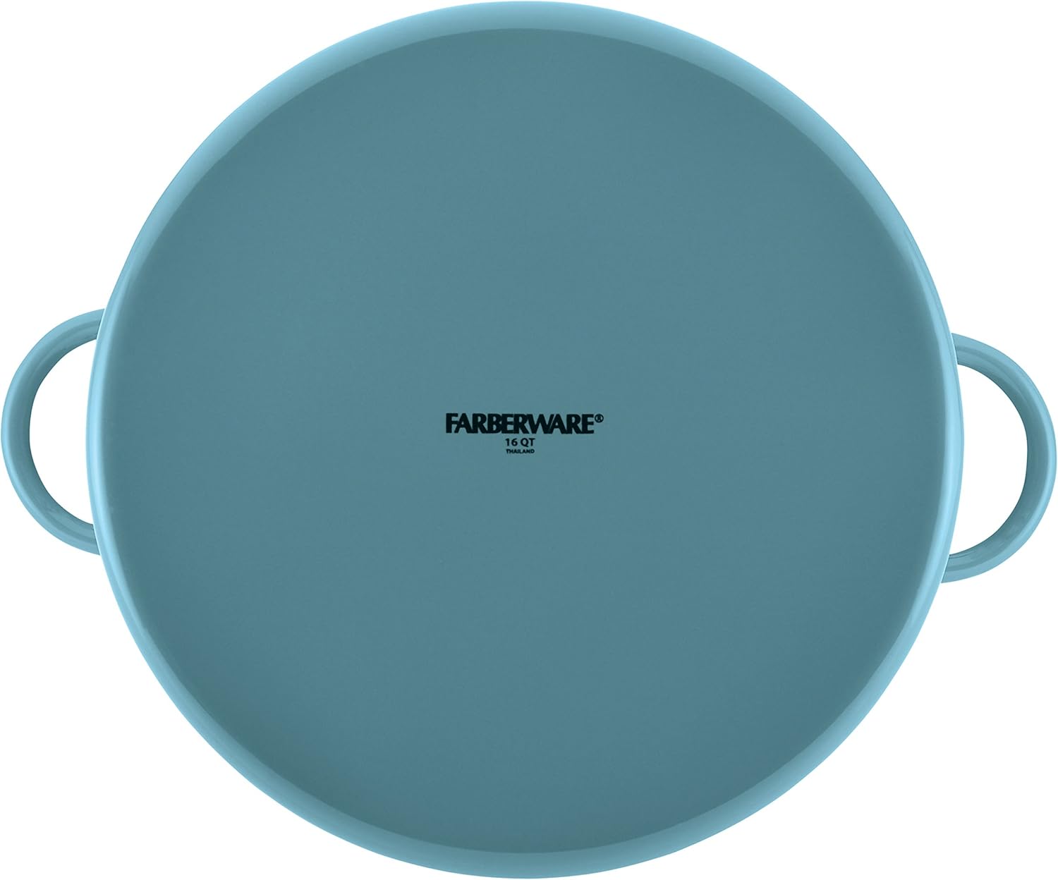 Farberware Enamel on Steel Stock Pot with Lid, 16 Quart, Aqua Blue D49368