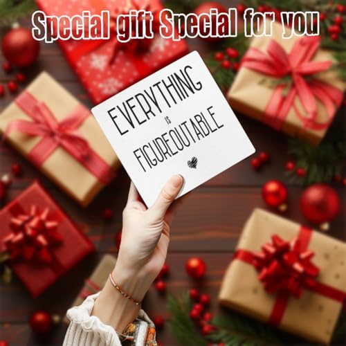 Funny Positive Quotes Wooden Sign for Office Farmhouse Decor, 5x5 Inches M7852