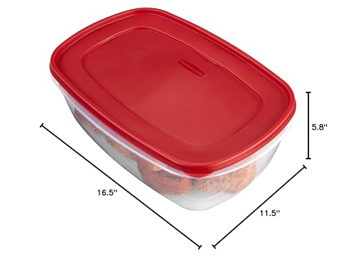 Rubbermaid Easy Find Lids Food Storage Containers, Set of 2, Racer Red W490092