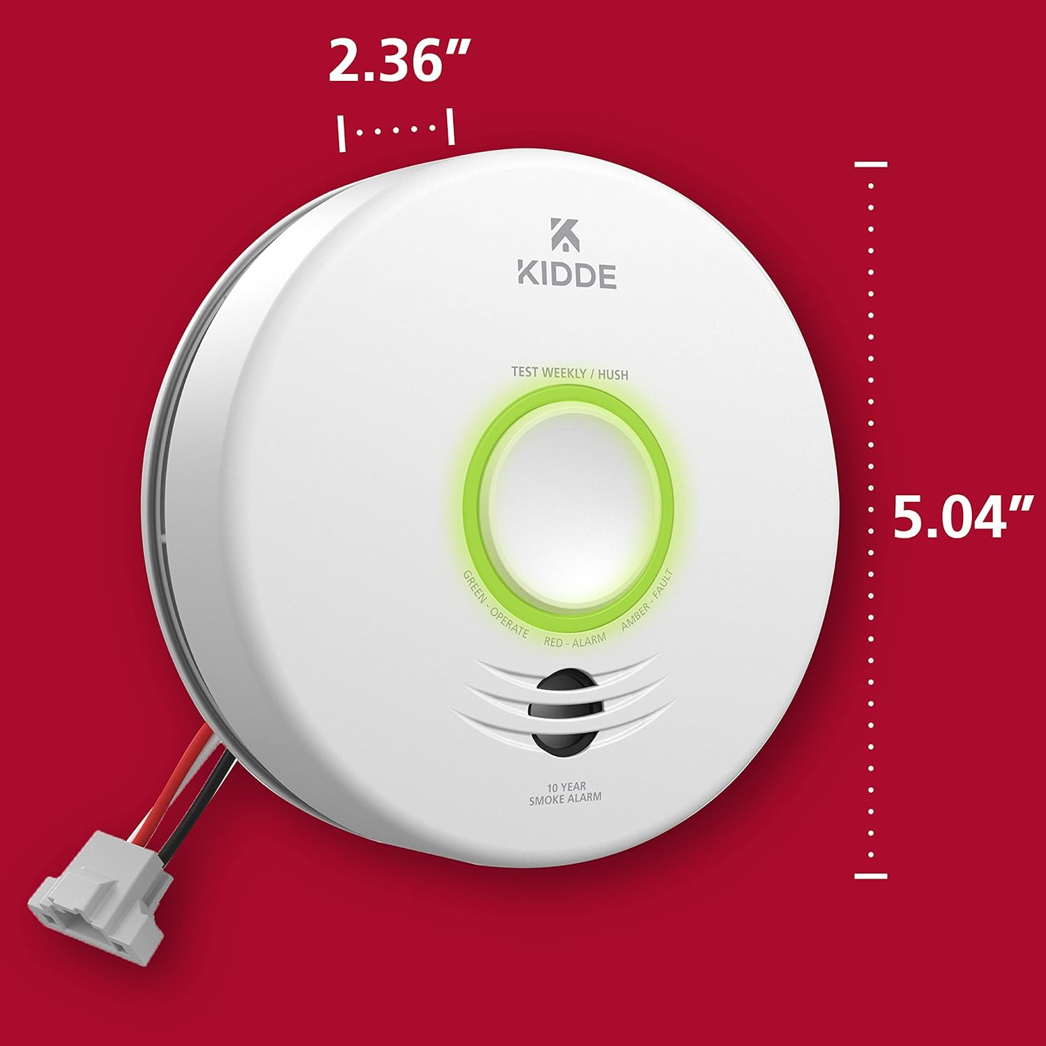 Kidde Smart Smoke Detector WiFi Hardwired with Battery Backup, 2 Pack A8505