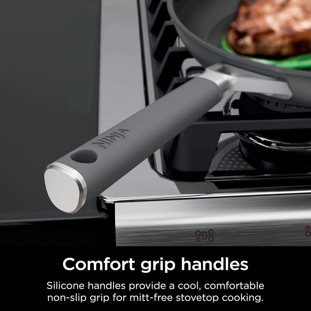 Ninja CW60020 NeverStick Comfort Grip 8" Fry Pan, Nonstick, Grey F43218