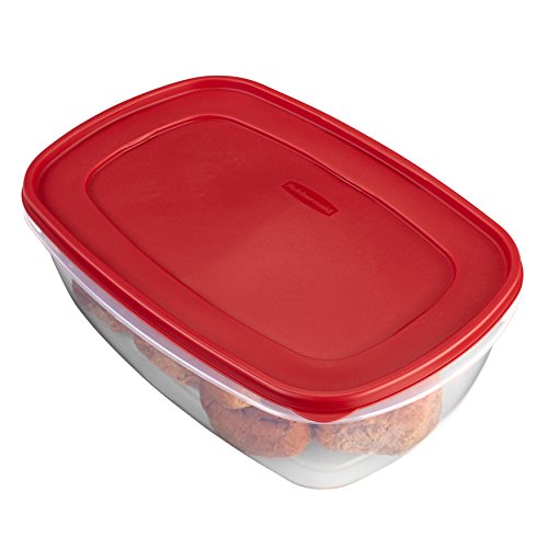 Rubbermaid Easy Find Lids Food Storage Containers, Set of 2, Racer Red W490092