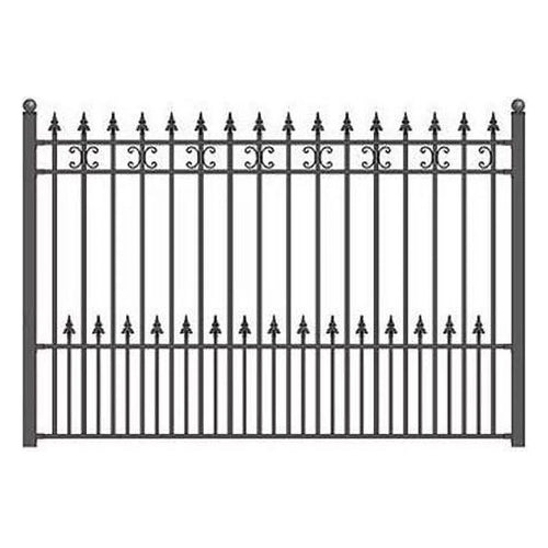 ALEKO FENCESTP Venice Style Iron Wrought Steel Fence 8' X 5' - Black