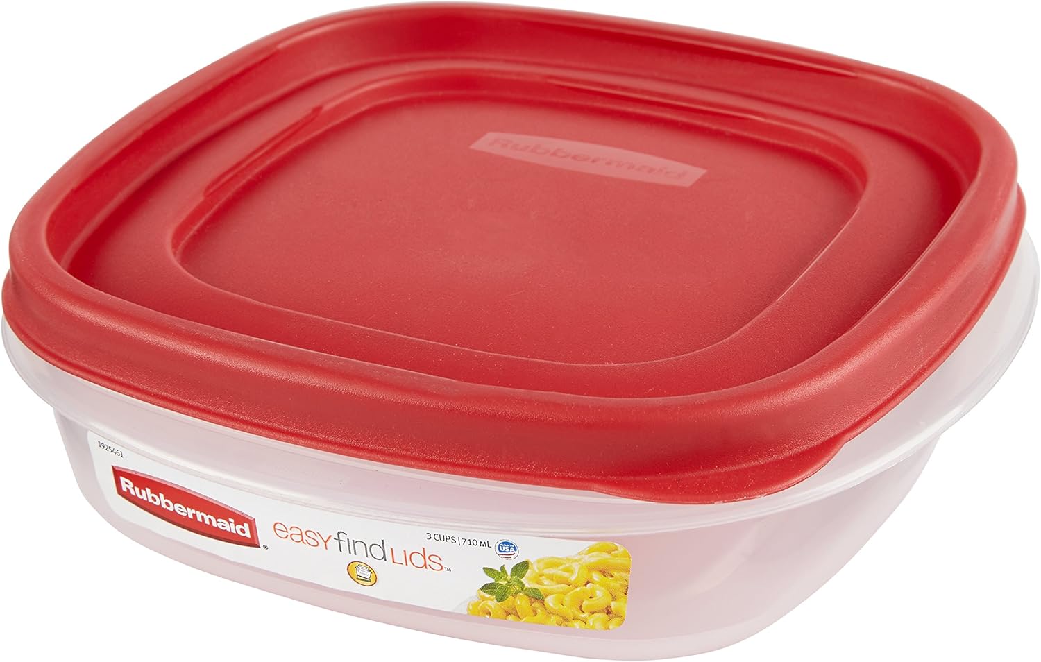 Rubbermaid Easy Find Lids Food Storage Container, 3 Cup, Racer Red N37164
