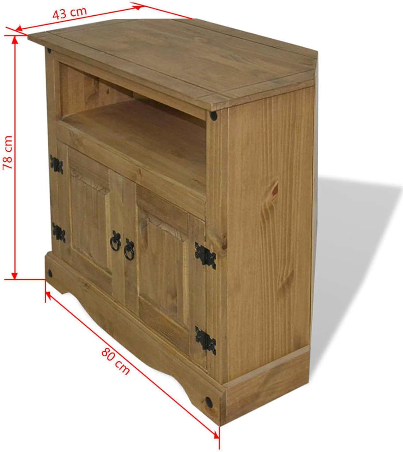 BaraSh Console Table Entryway Table Mexican Pine 31.5"x16.9"x30.7" B778555