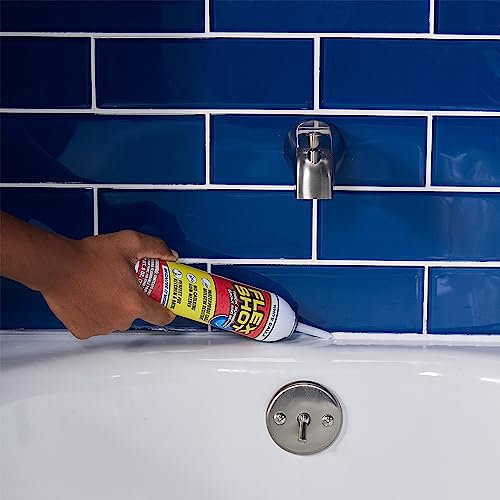 Flex Shot Rubber Adhesive Sealant Caulk, 8 oz, White C181