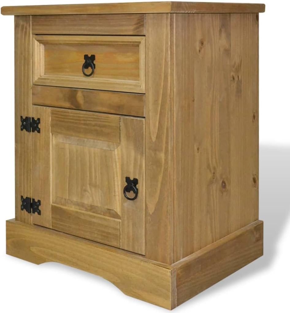 Bedside Cabinet Mexican Pine Corona Range 20.9"x15.4"x26.4",Nightstands-30.25lbs