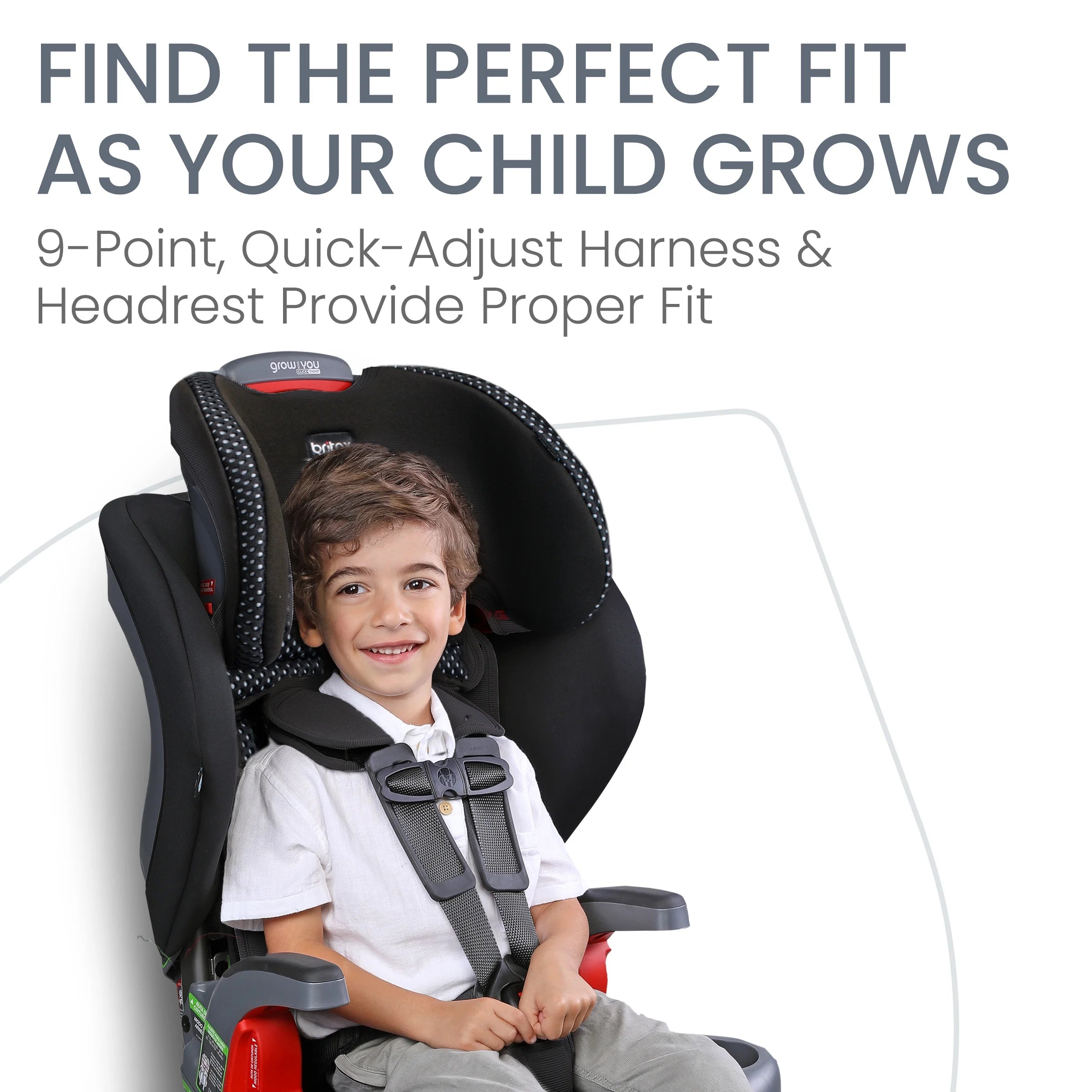 Britax Grow With You ClickTight Harness-2-Booster Car Seat, Cool Flow Grey D82231