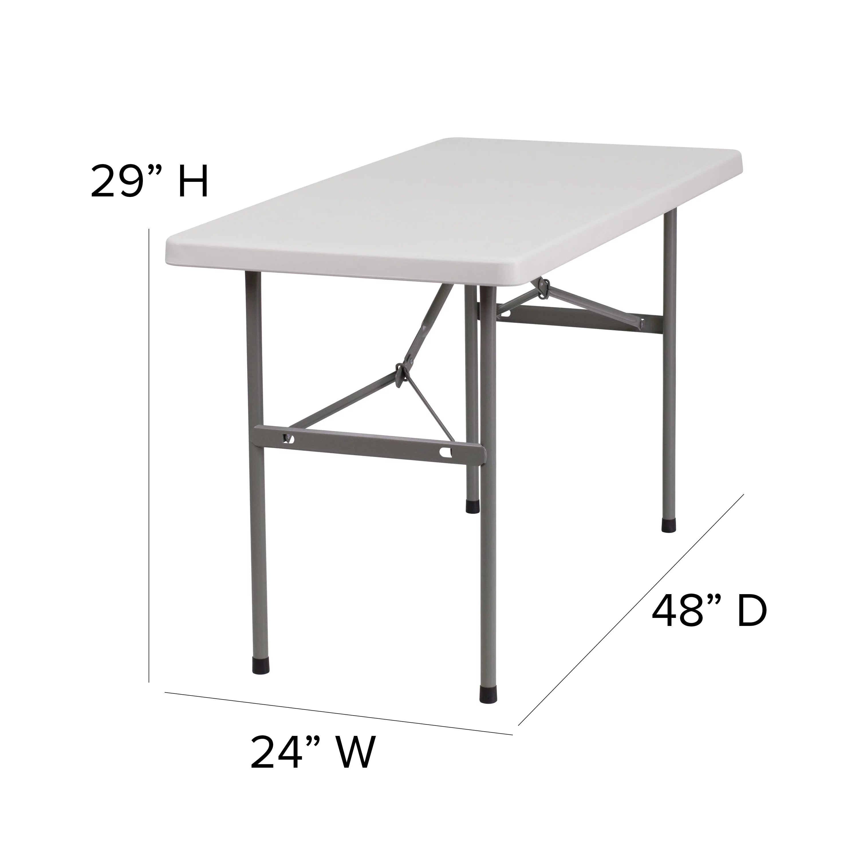 Flash Furniture 4-Foot Granite White Plastic Folding Table U771648