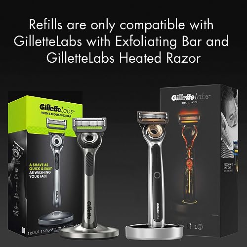Gillette Labs Men’s Razor Blade Refills, 4 Cartridges with Exfoliating Bar L930