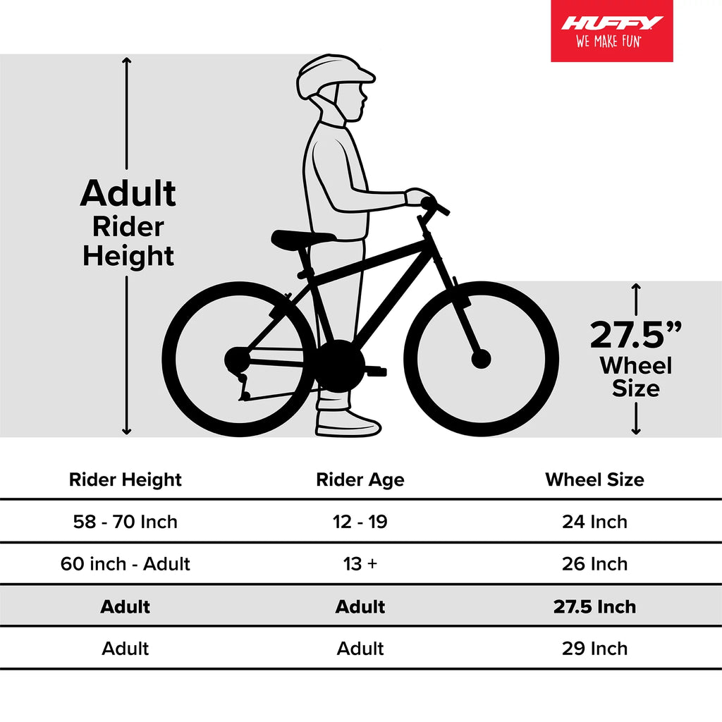 Huffy Rangeline 27.5 in Men's Mountain Bike, Black and Red P36945