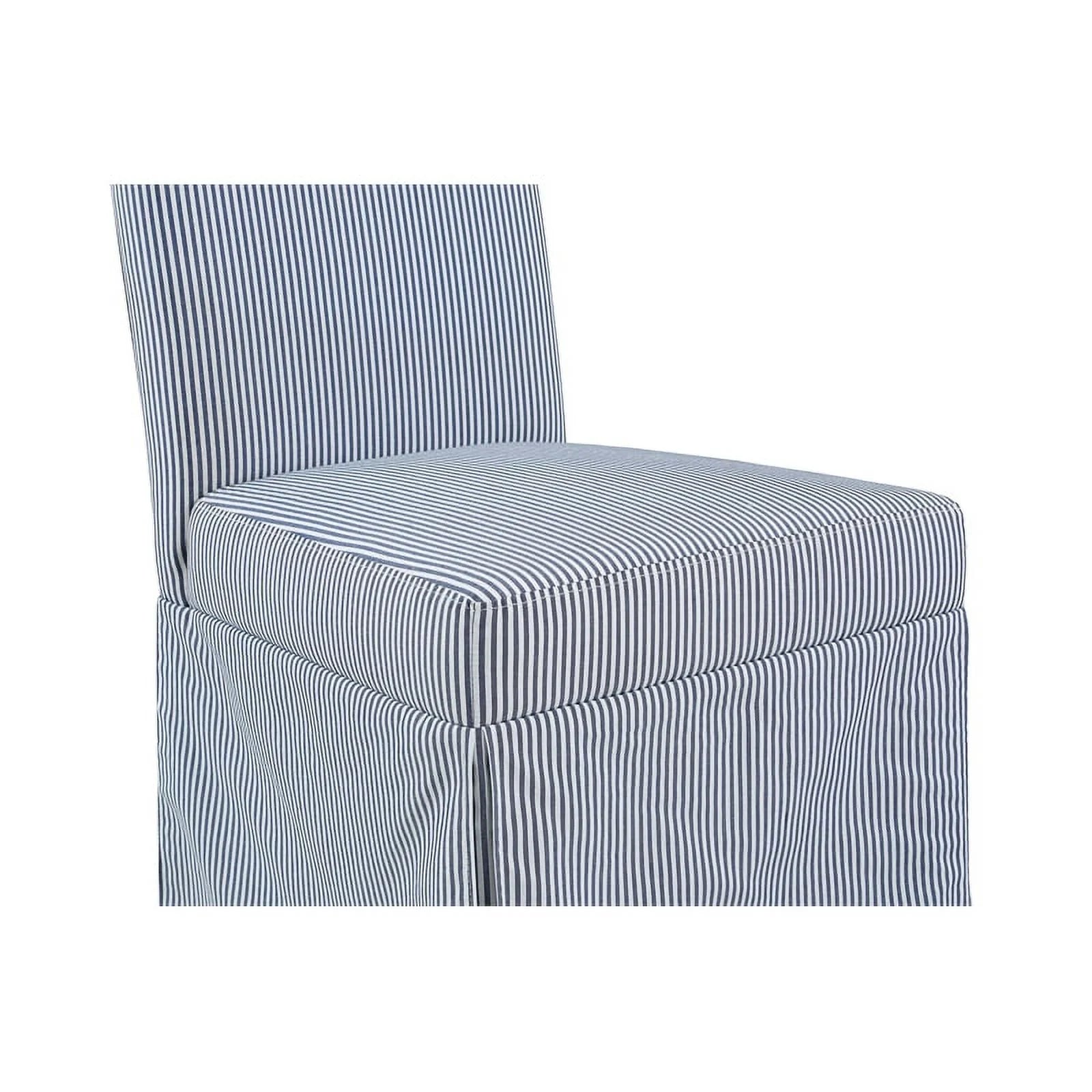 Adalynn Slipcover Dining Chair 2 Pack Navy Stripe B66436