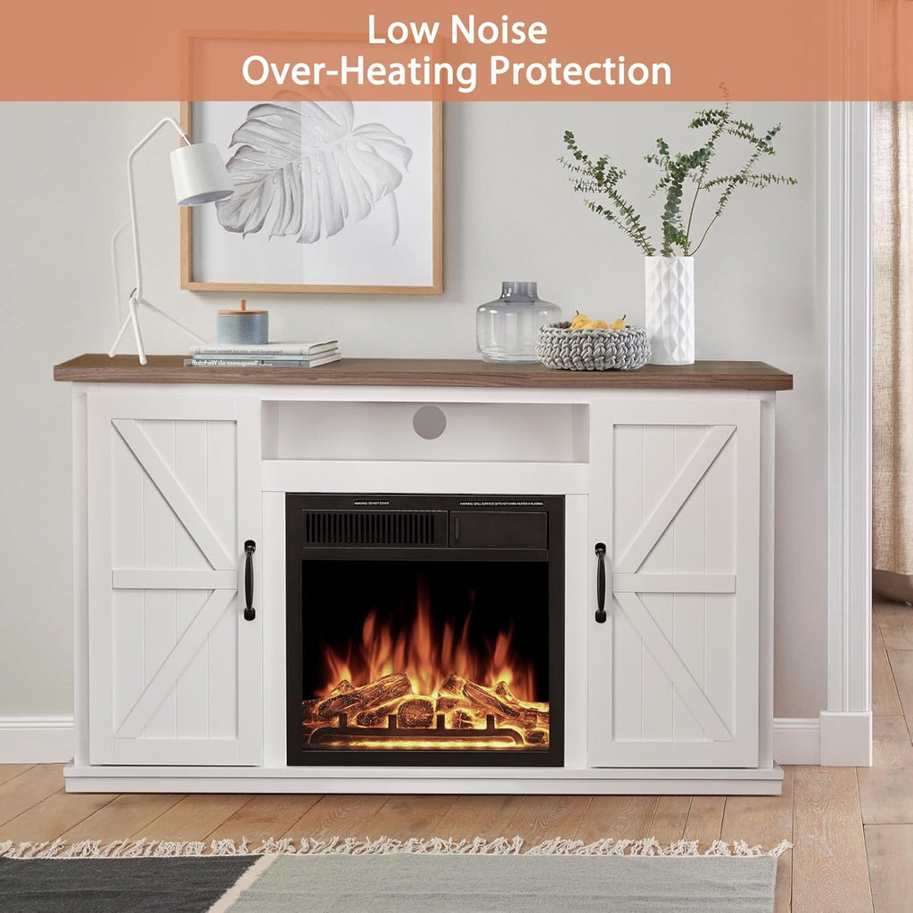 Xbeauty 47" Fireplace Mantel TV Stand with Infrared Heater and Remote Control T4858