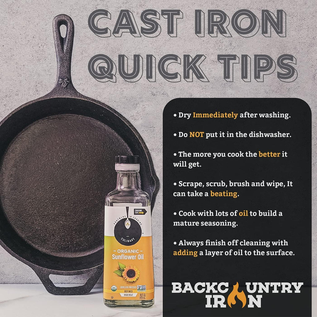 Backcountry Iron 14 inch Cast Iron Wok with Flat Base and Handles W762060