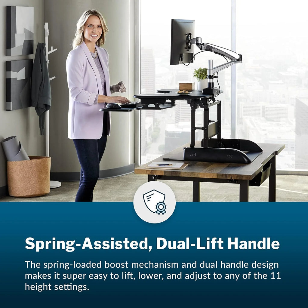 Vari 30" VariDesk ProPlus Two-Tier Standing Desk Converter, Black Q534015