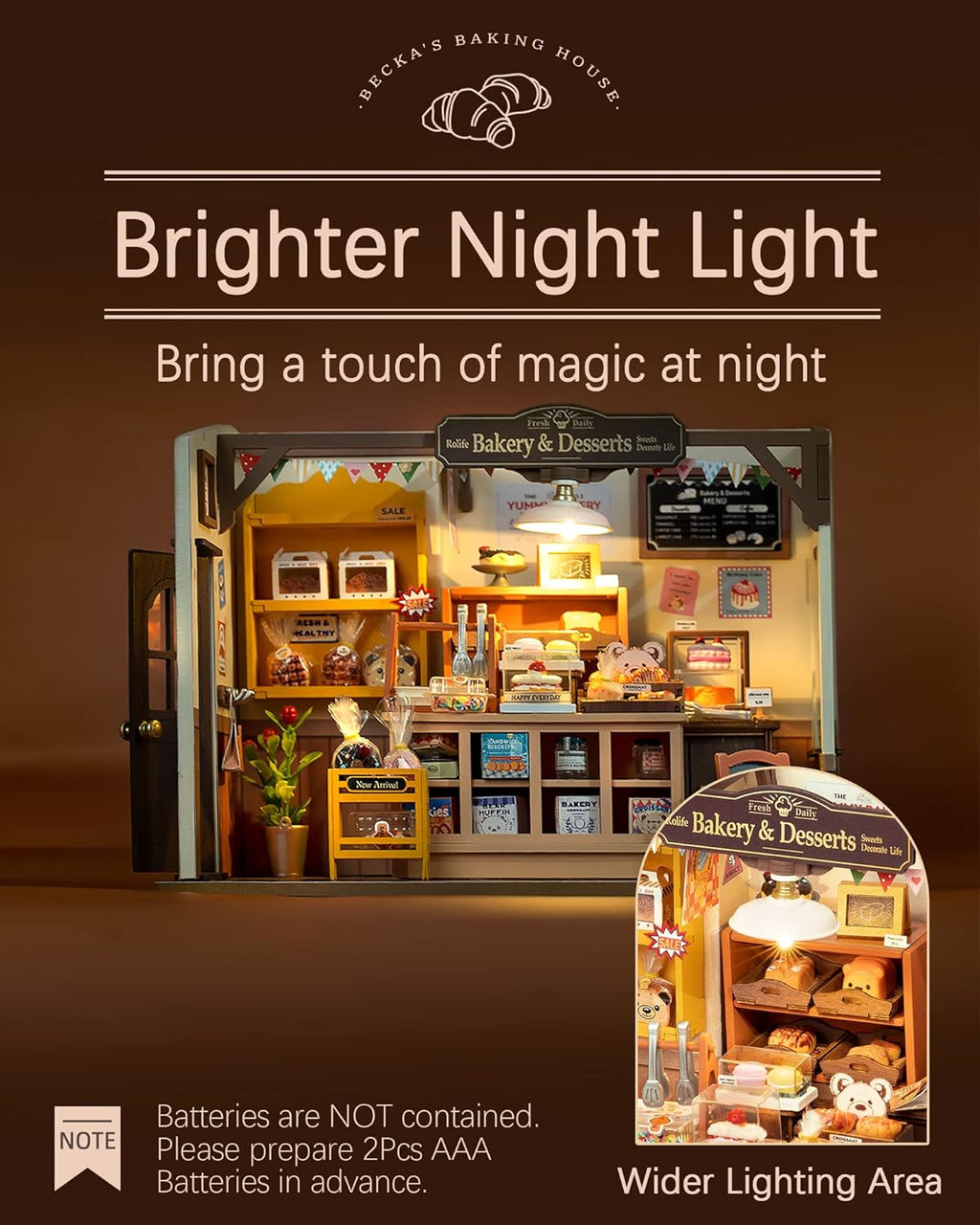 Rolife Miniature House Kit for Beginners 1:20 DIY Dollhouse with LED Lights K480279