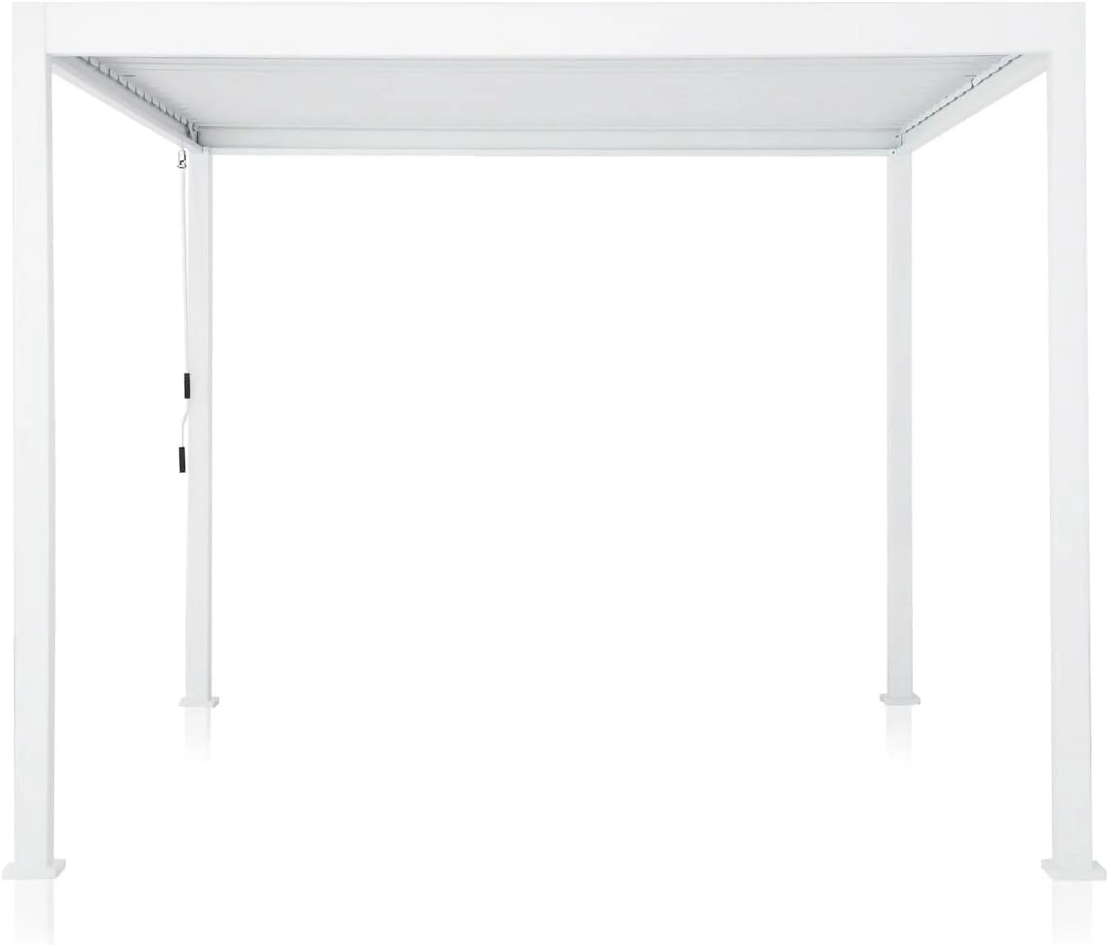 MIRADOR 111S Louvered Pergola 10' x 10' Aluminum Gazebo with Adjustable Roof, White O7051