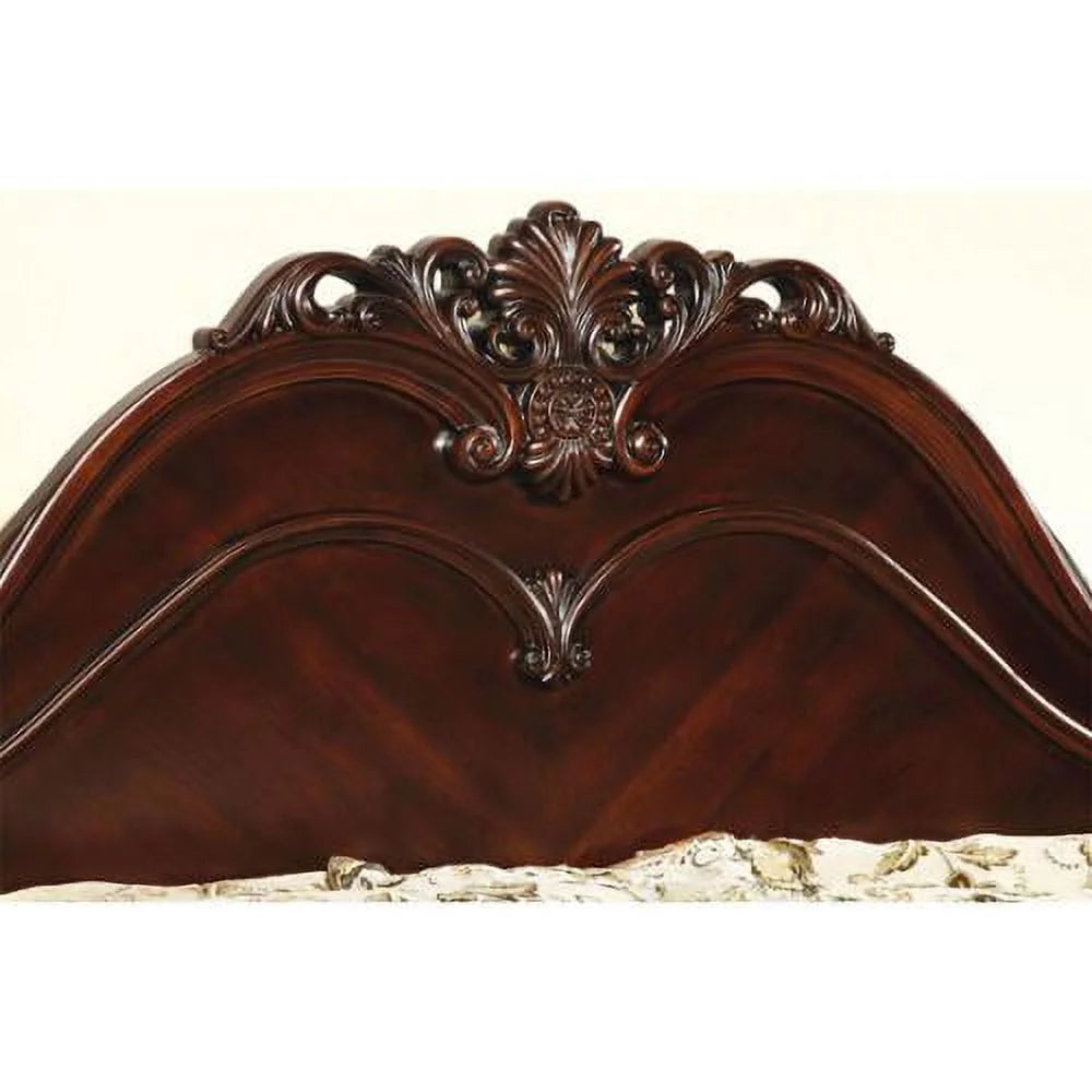 Furniture of America Diva Traditional Cherry Solid Wood 3-Piece Poster Bedroom Set, California King J28891