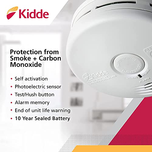 Kidde Smoke & Carbon Monoxide Detector Combo, 10-Year Battery, White X839
