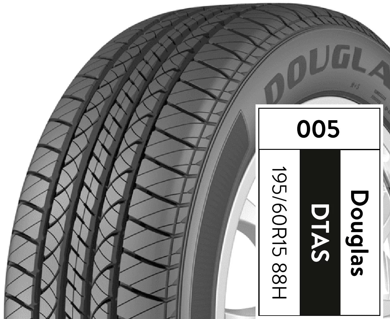 Douglas Touring A/S 195/60R15 88H All-Season Tire V299