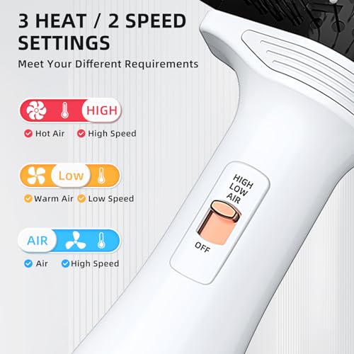4 in 1 Hot Air Brush Dryer and Styler for All Hair Types Black H16483