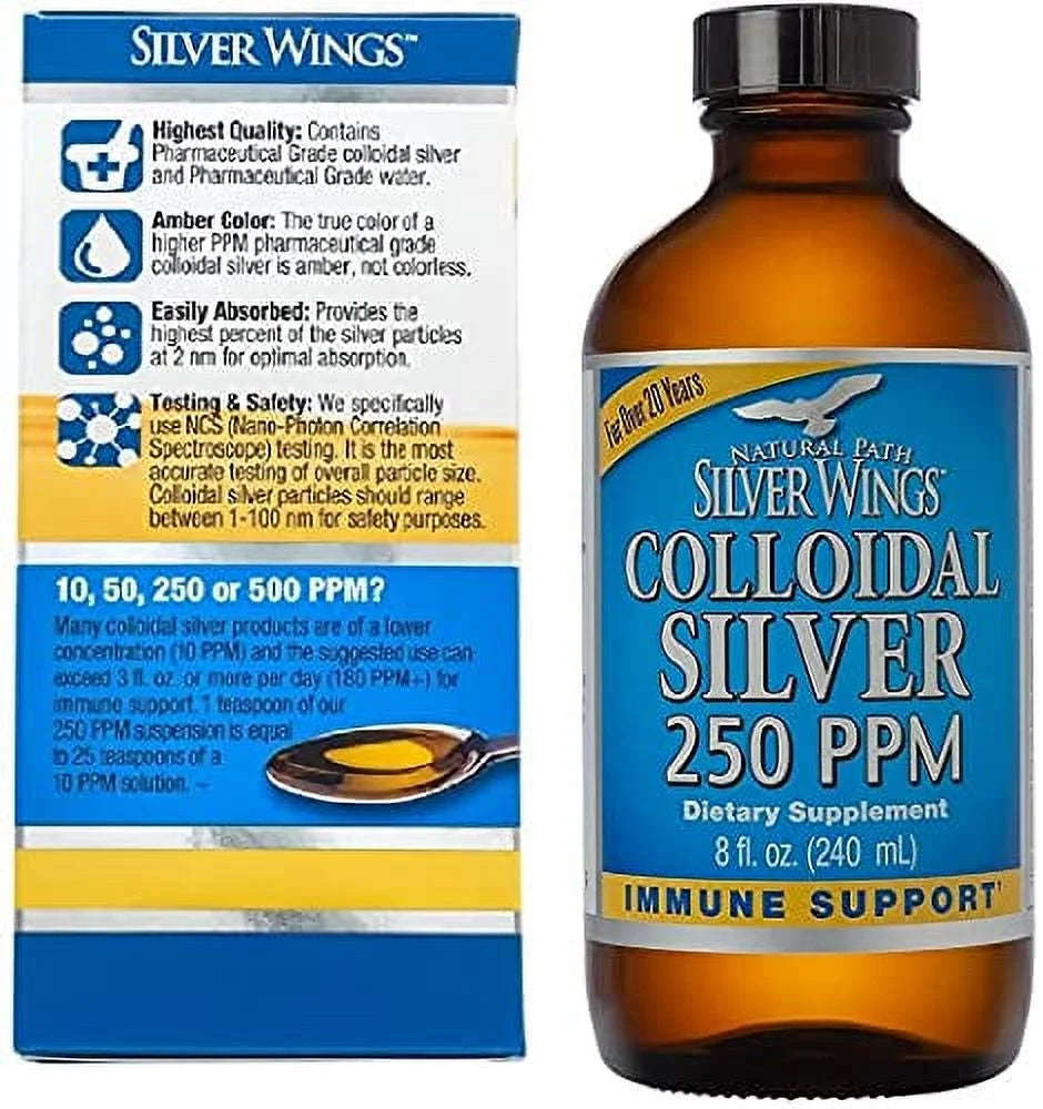 Natural Path Silver Wings Colloidal Silver 8oz with Dropper J856
