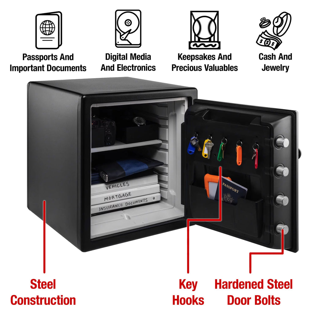 SentrySafe SFW123ES Water and Fire Resistant Safe with Digital Keypad Lock M30884