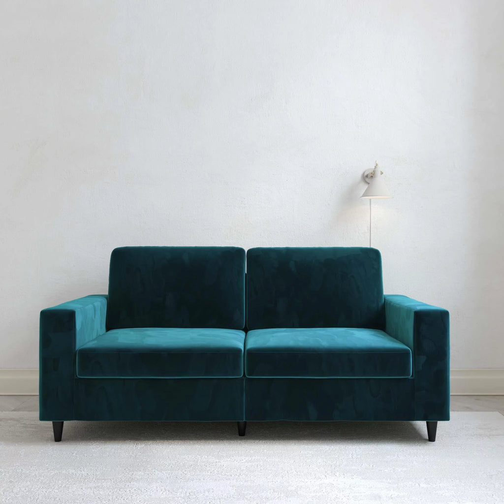 DHP Cooper 3 Seater Sofa, Green Velvet Y5477