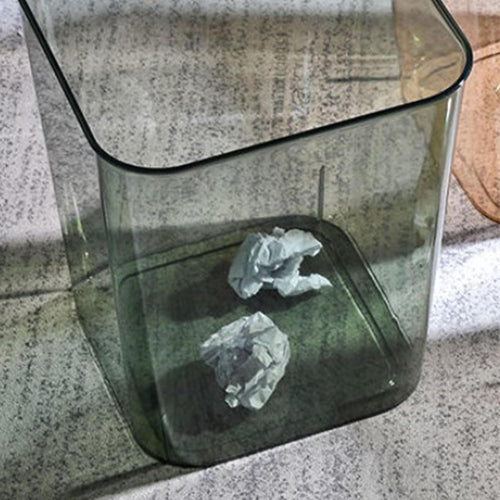 Acrylic Trash Can, Transparent Large Capacity Wastebasket for Bathroom, Kitchen, Office B42804