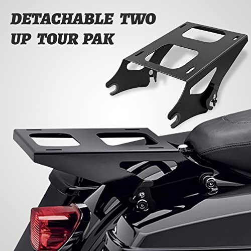 Detachable Tour Pack Luggage Rack for Harley Davidson Touring 2014-2021, Black F339