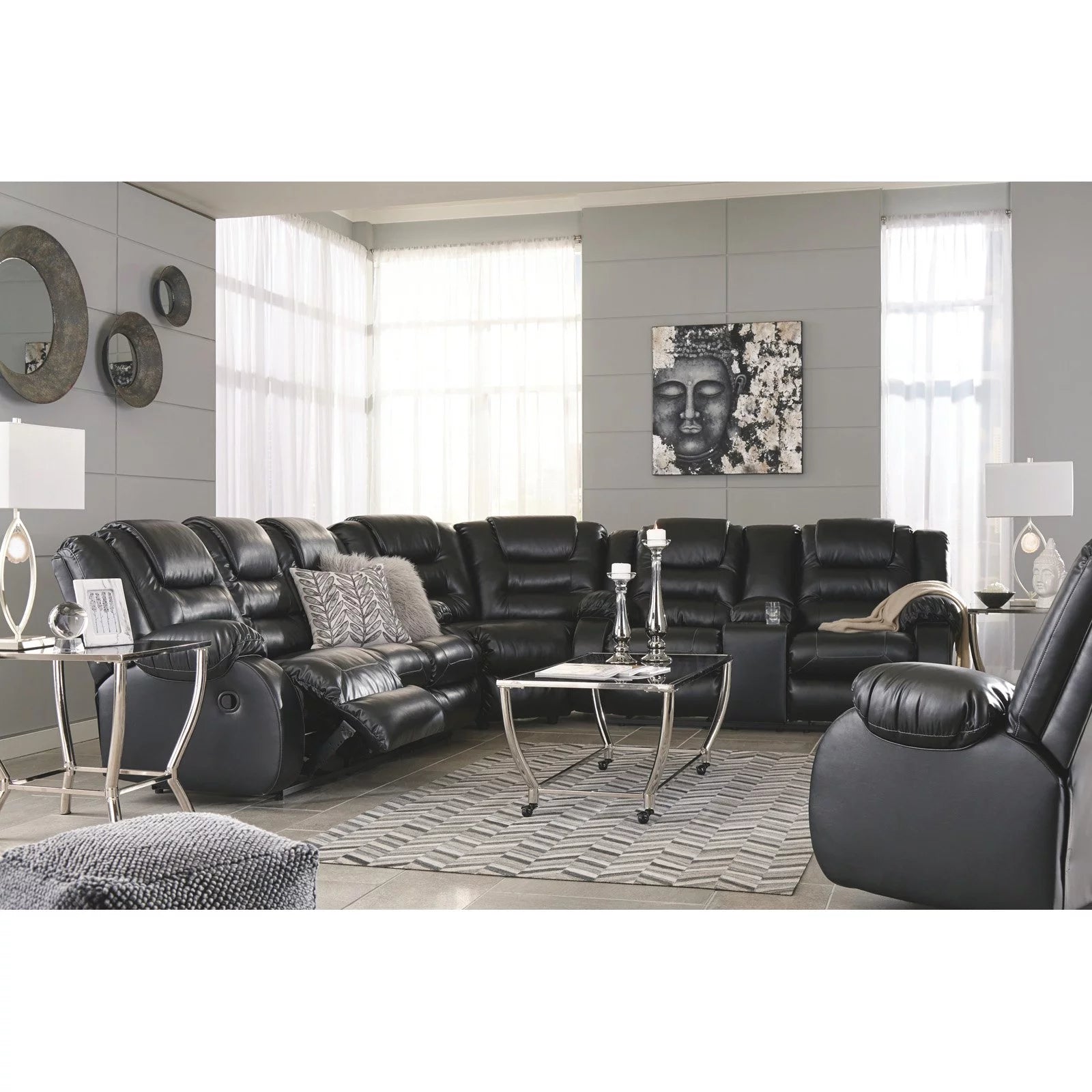 Signature Design by Ashley Vacherie Reclining Loveseat, Chocolate P144441
