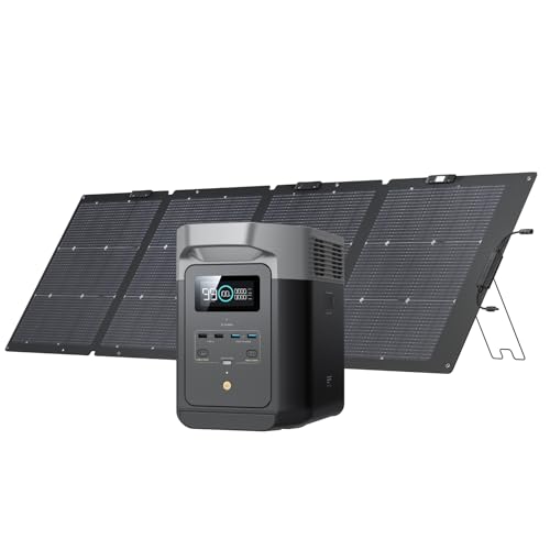 EF ECOFLOW Solar Generator DELTA2 with 220W Solar Panel, Portable Power Station Z81983