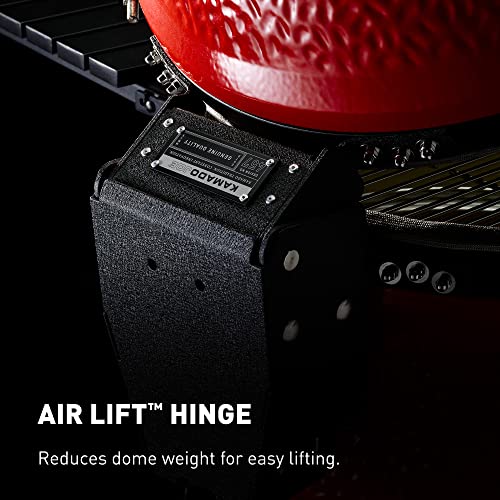 Kamado Joe Classic Pellet Joe 18" Ceramic Wood Pellet Grill and Smoker with Cart, Red C102863
