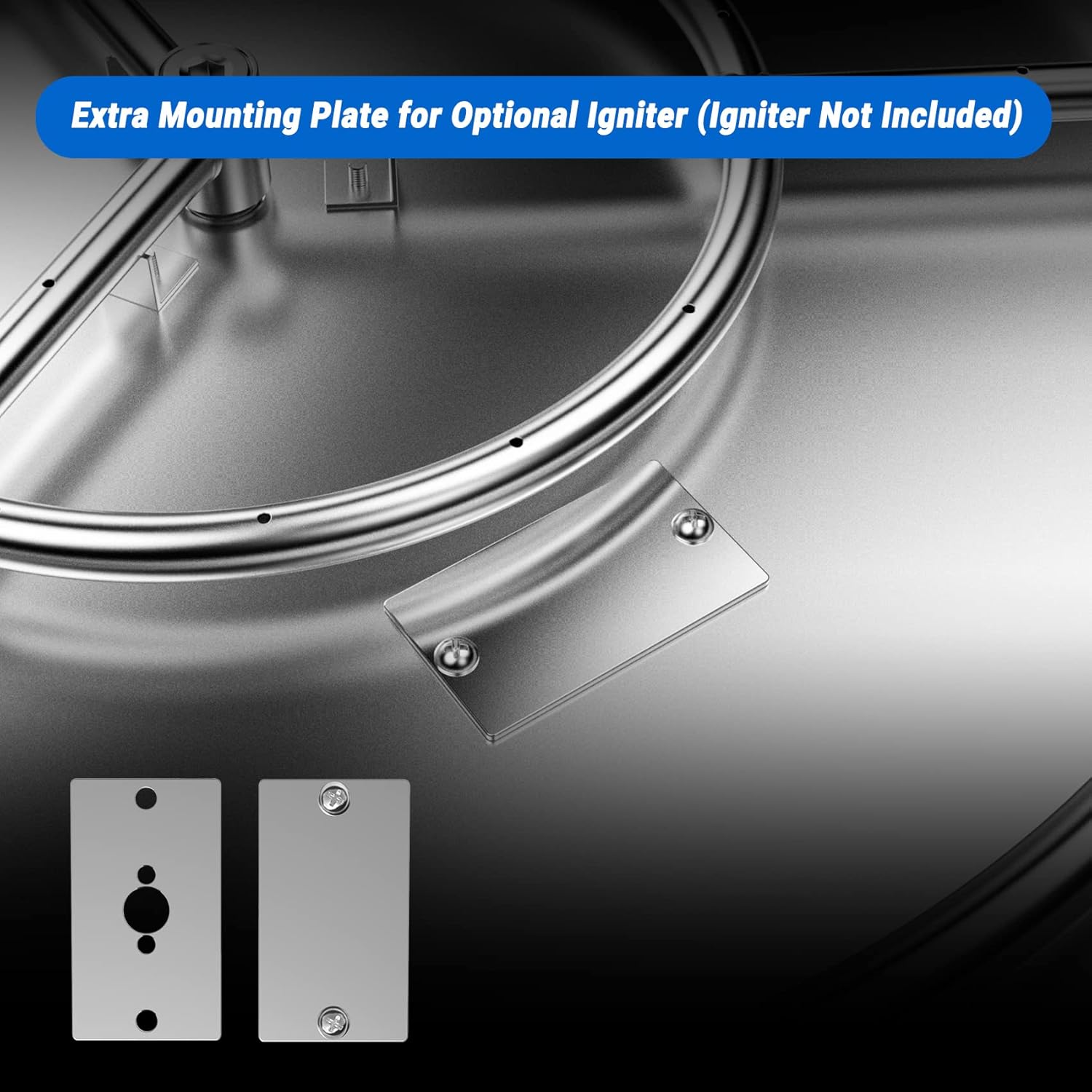Skyflame 30" x 30" Square Drop-in Firepit System with Stainless Steel Burner Pan and Cover Z668
