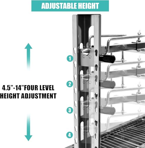 Portable Charcoal Spit Rotisserie Grill for Whole Pig, Lamb, Goat, Stainless Steel G912144