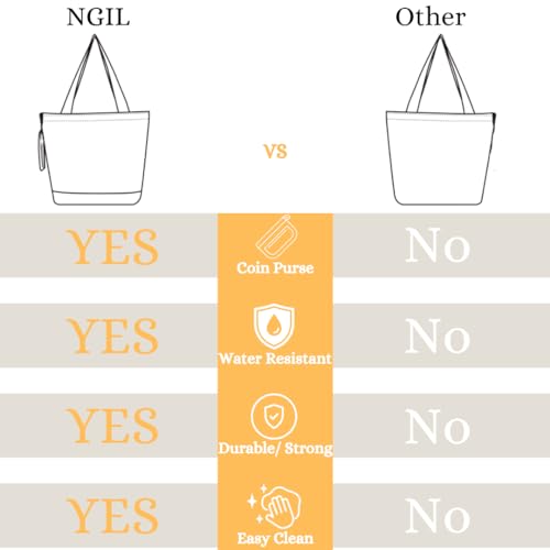 NGIL Medium Canvas Tote Bag with Matching Coin Purse S750934