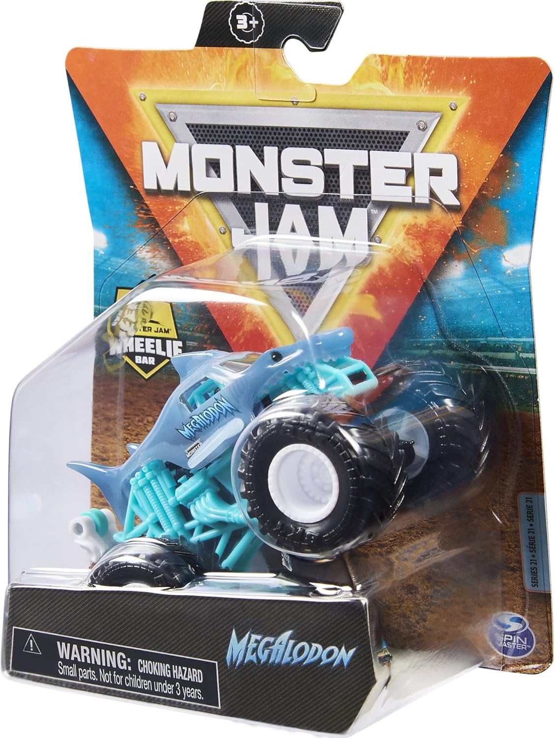 Monster Jam Spin Master 1:64 Diecast Monster Truck Shear Madness Megalodon E909102