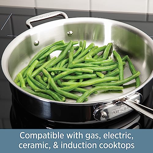 All-Clad D3 3-Ply Stainless Steel Sauté Pan 6 Quart Induction Safe N7918
