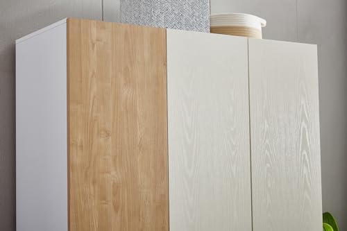 4 Door Wardrobe Closet with Mirror and Drawers M761