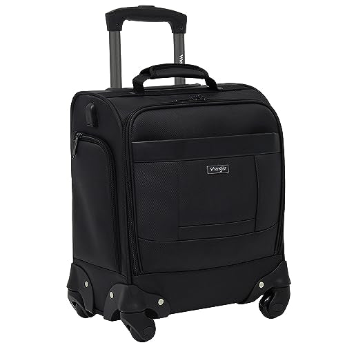 Wrangler 15" Underseat Spinner Carry-On Luggage, Black