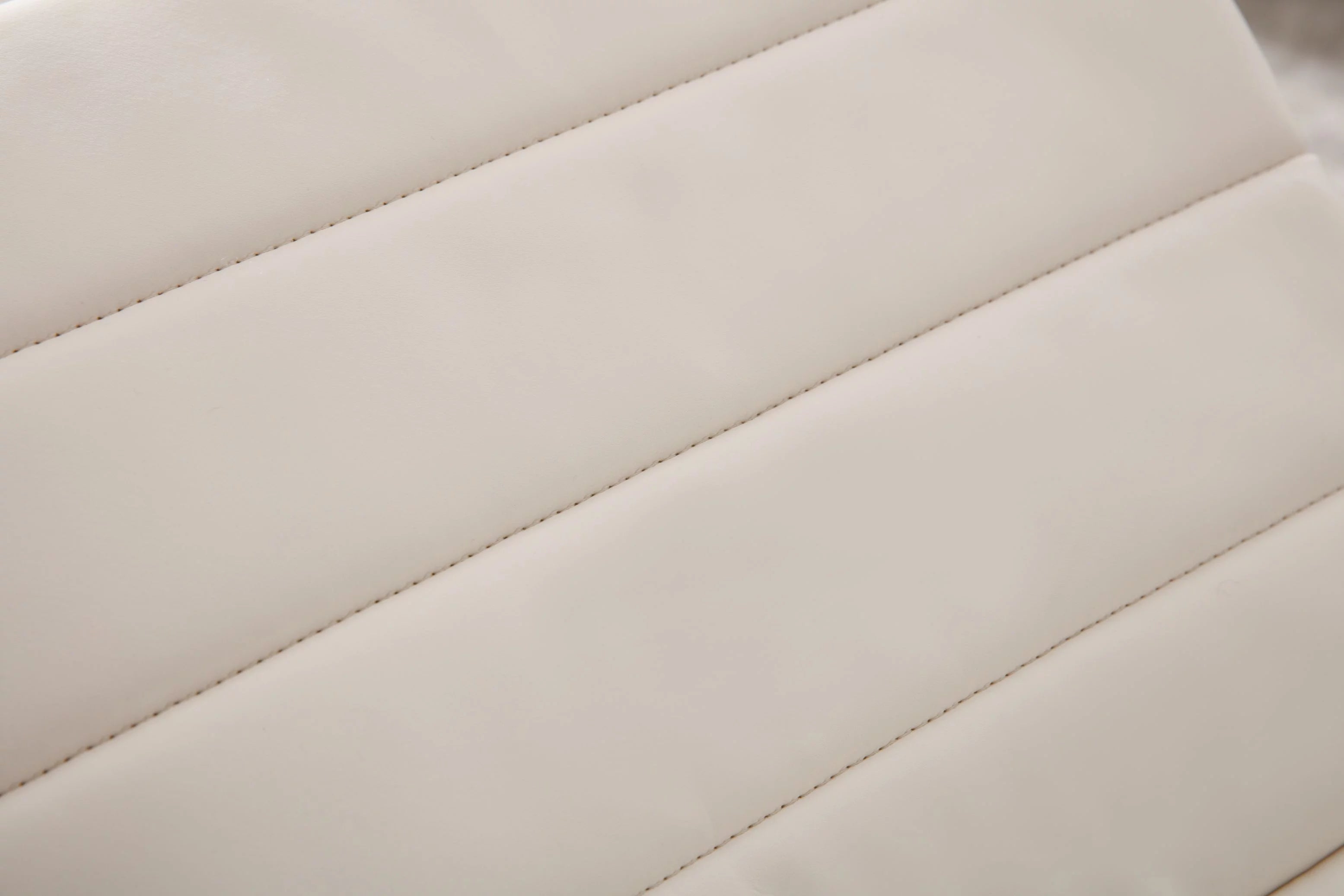 CoSoTower Rocking Leisure Bench Faux Leather Curved Sofa, White & Black T44031