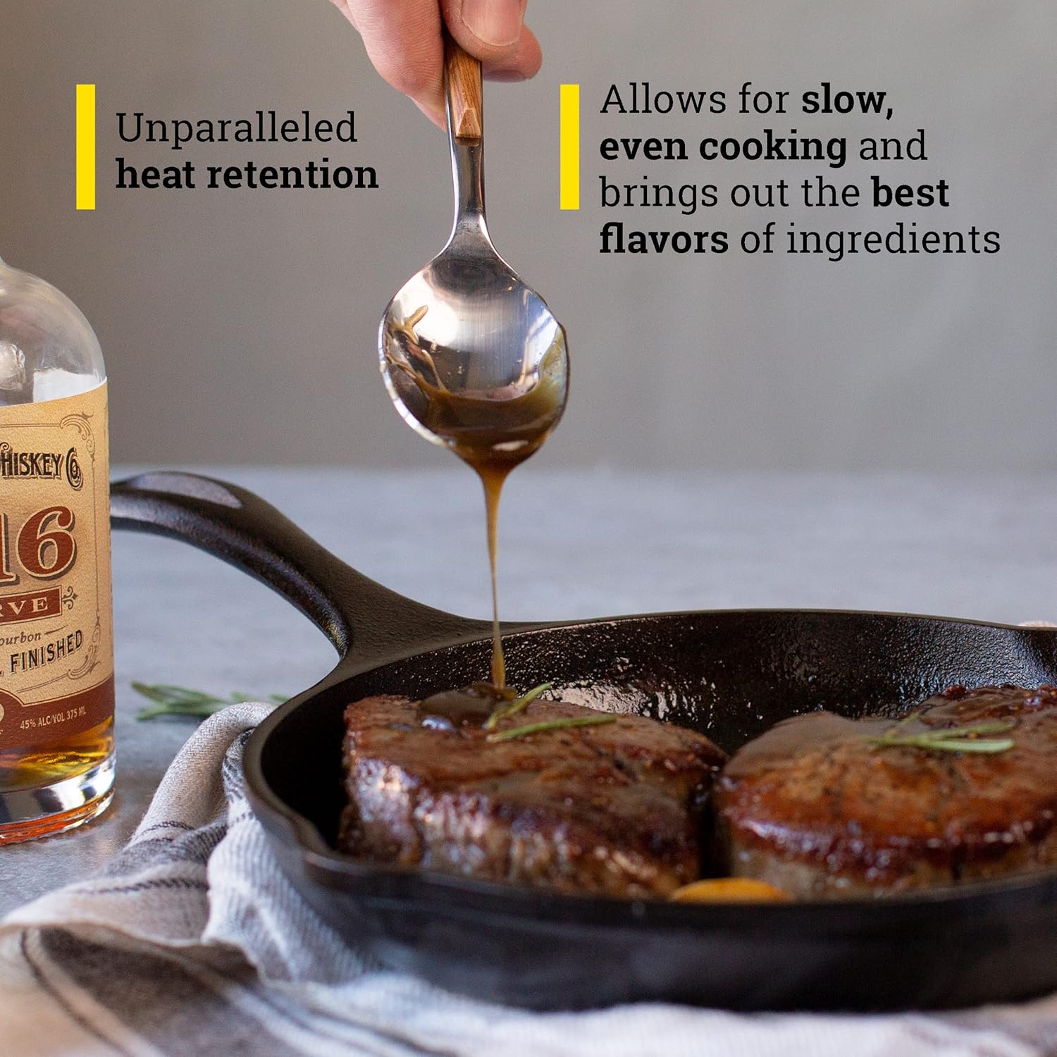 Lodge Cast Iron Chef Collection Skillet, Pre-seasoned - 8 in U888546